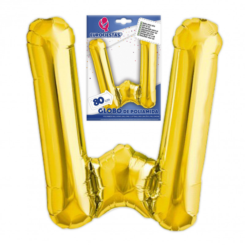 Lettera a palloncino in foil w altezza ˜80 cm.