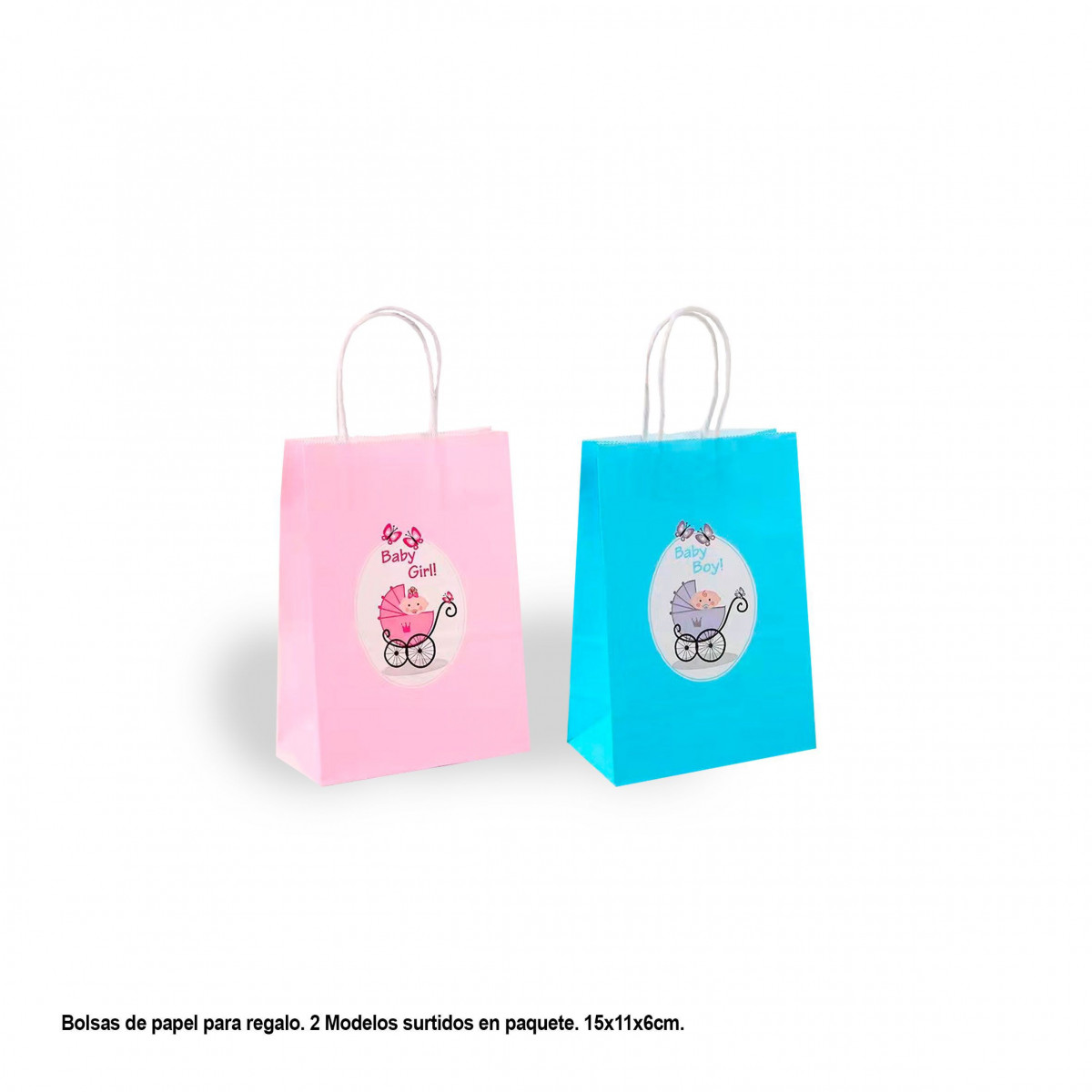 Borsa regalo neonato ragazza 2 modelli small