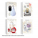 Sacchetto regalo motivi sposa 40x30x12cm 4ms gr