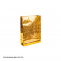 Sacchetto regalo oro metallizzato con stelle 44x31x12cm gr