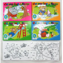 Libro da colorare con pastelli colorati e pompero peppa pig personalizzato