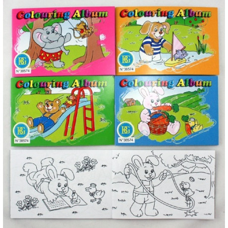 Libro da colorare con pastelli colorati e pompero peppa pig personalizzato