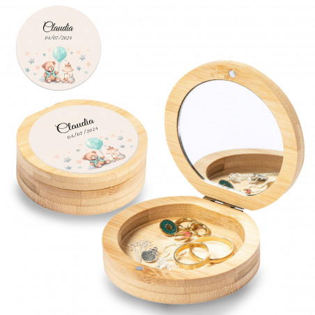 beauty case braccialetto coordinato ventaglio scatola adesivo personalizzato per festa della mamma