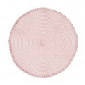 Sottopentola individuale rotondo rosa con nappe