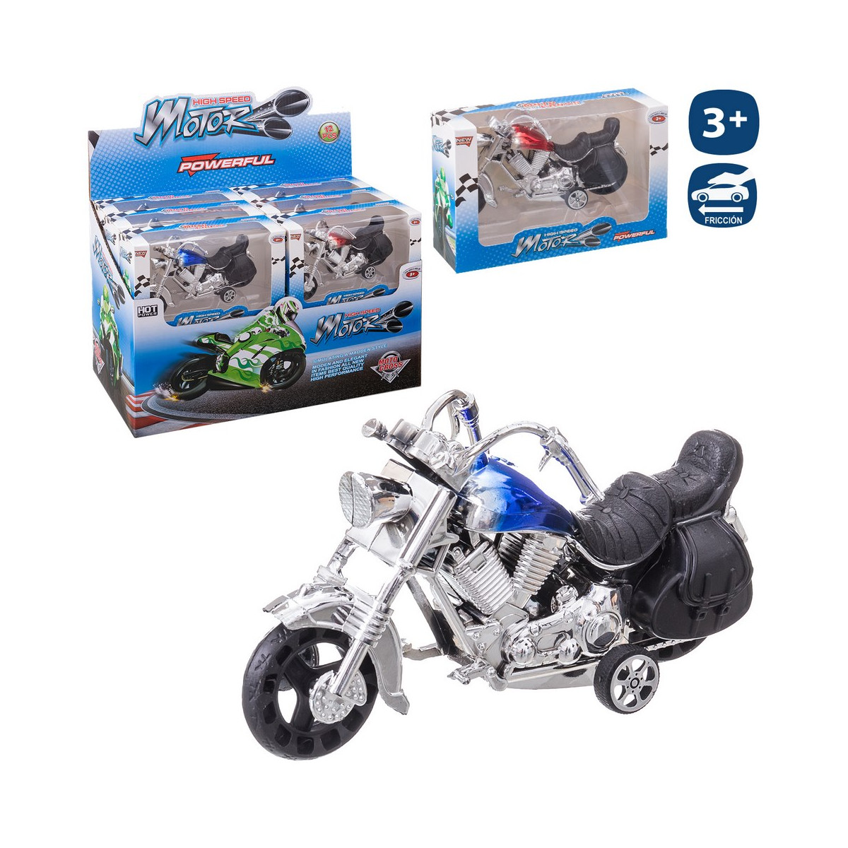 Motocicletta chopper a frizione per bambini piccoli