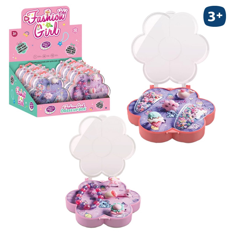 Perline colorate per realizzare braccialetti da bambina in scatola singola