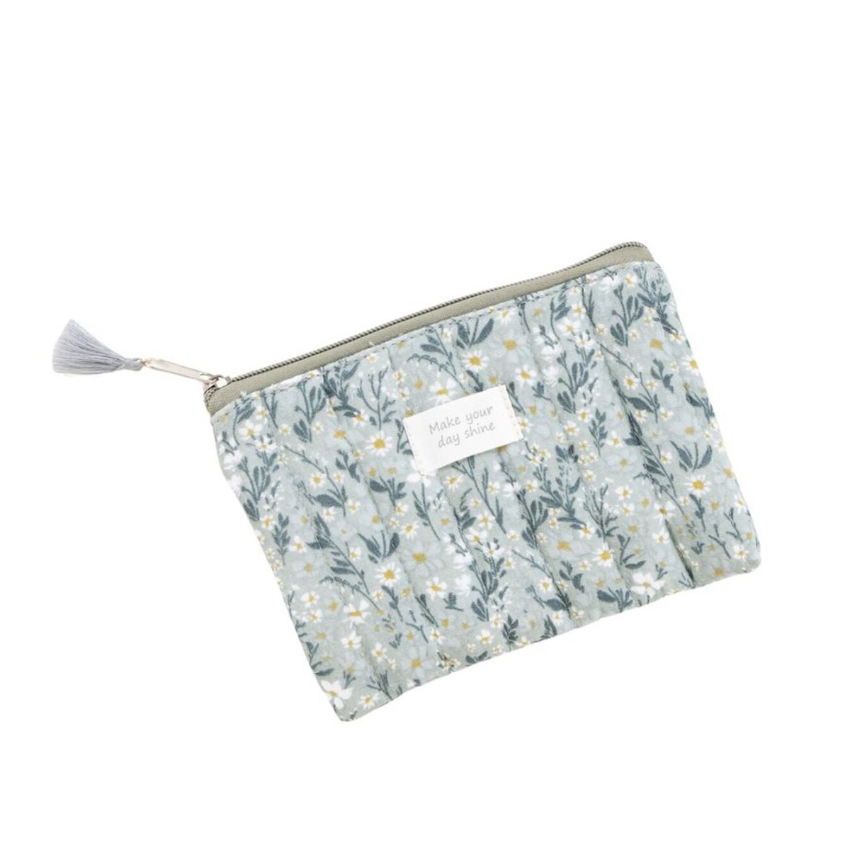 Beauty case piatto con fiori