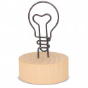 Clip portamemo con supporto in legno a forma di lampadina per i dettagli nelle occasioni speciali