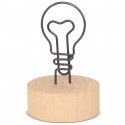 Clip portamemo con supporto in legno a forma di lampadina per i dettagli nelle occasioni speciali