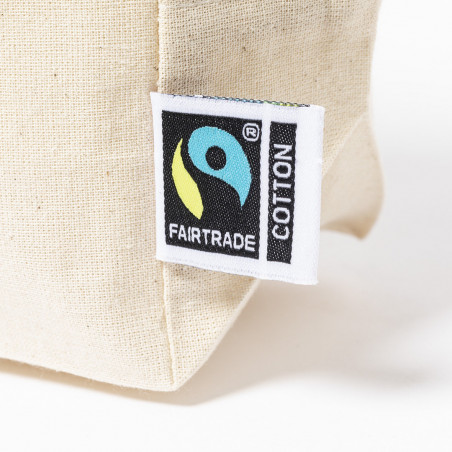 Borsa da toilette in cotone 100% con cerniera dotata di certificazione Fairtrade - Borsa da toilette Grafox Fairtrade