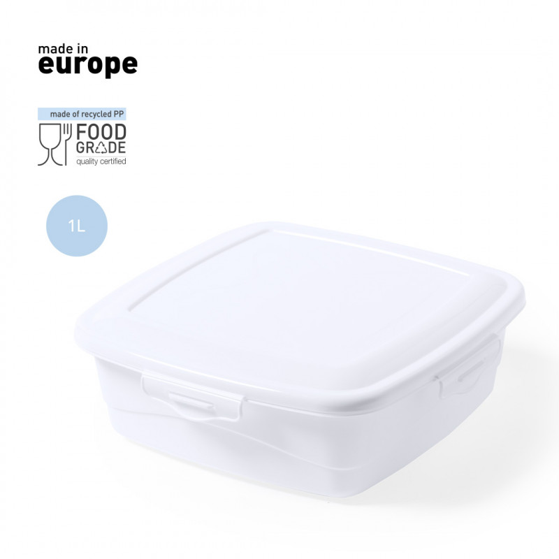 Lunch box quadrato da 1 L con certificazione Food Grade