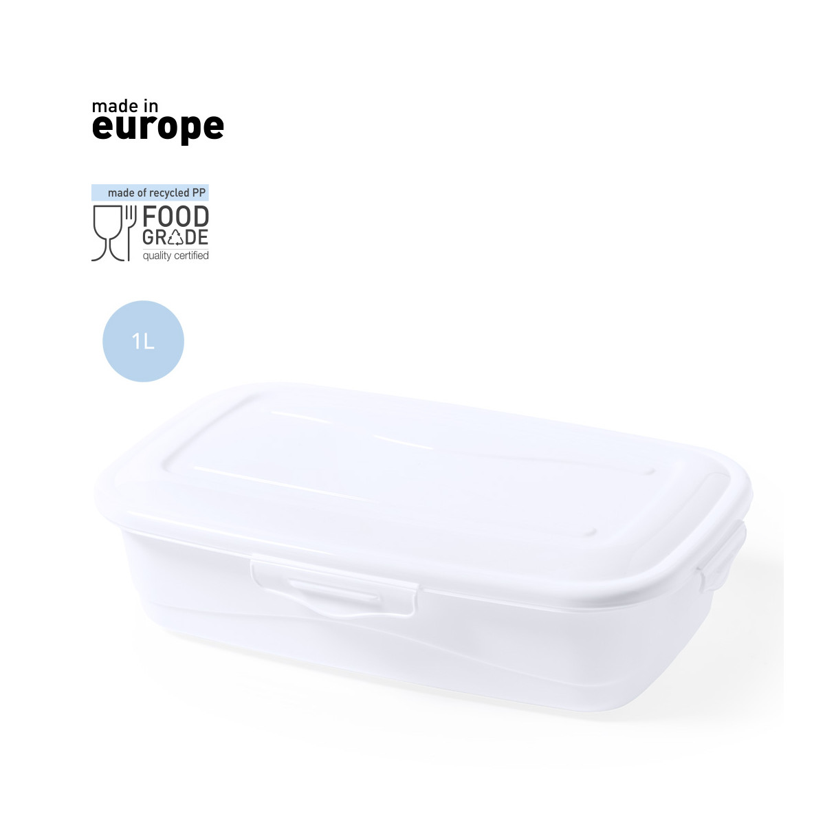 Lunch box rettangolare da 1 L con certificazione Food Grade - Portapranzo Zenex