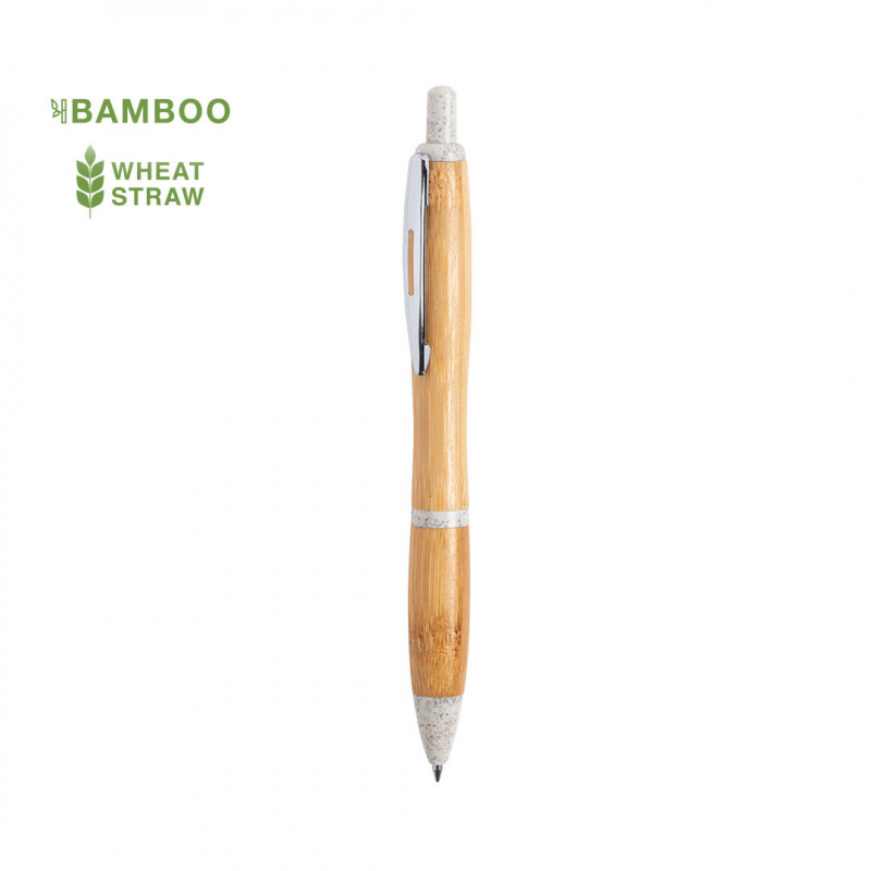 Penna ergonomica in bambù e canna di grano