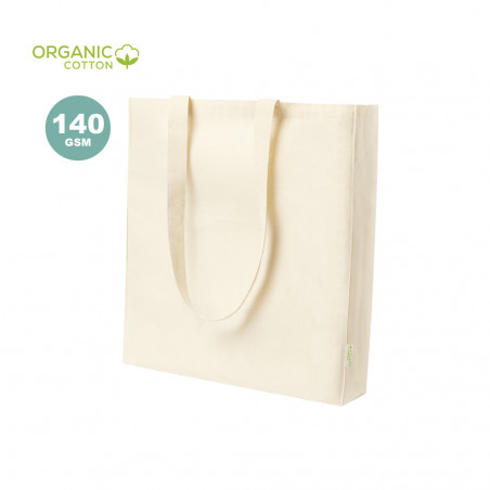 Borsa in cotone biologico colore naturale con manici lunghi da regalare - Borsa Casim