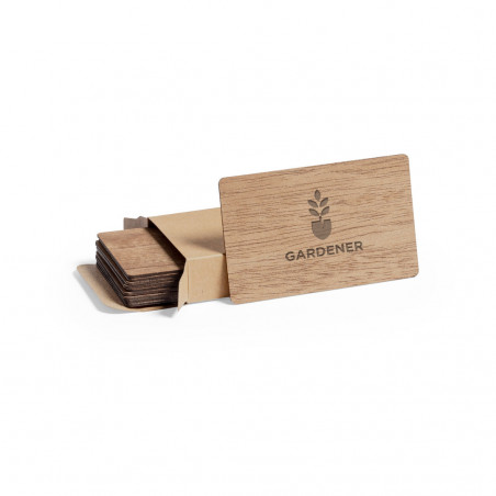 Carte con venature del legno in scatola kraft - Set di carte Inary