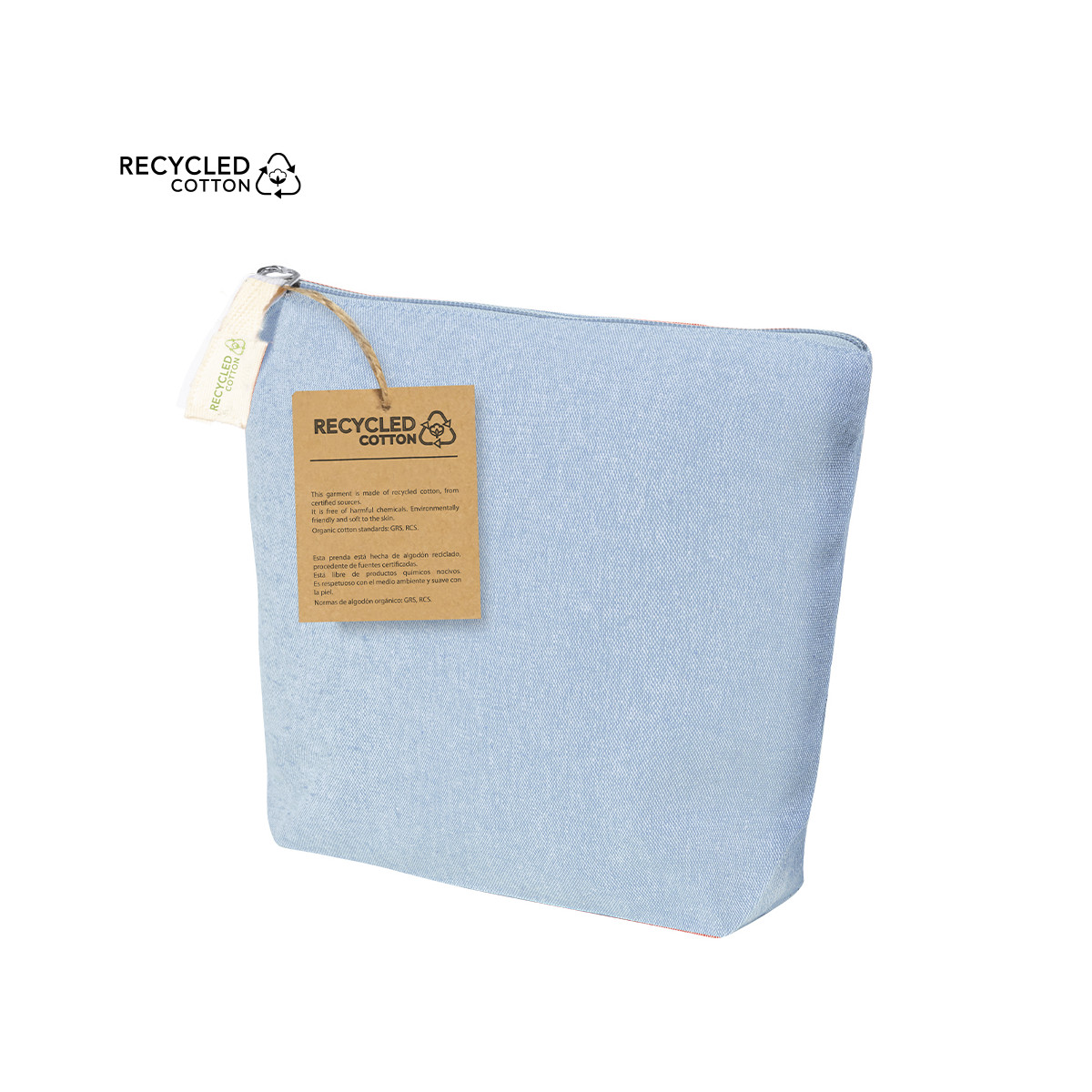 Beauty case in cotone riciclato in vari colori con cerniera - Borsa da toilette Belix