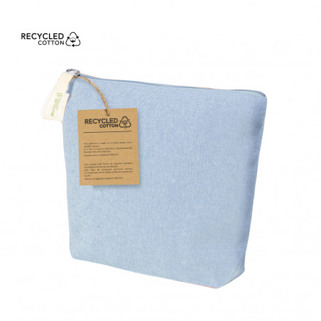 Beauty case in cotone riciclato in vari colori con cerniera - Borsa da toilette Belix