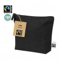 Beauty case nero in cotone equo e solidale da regalare - Borsa da toilette Yink Fairtrade