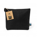 Beauty case nero in cotone equo e solidale da regalare - Borsa da toilette Yink Fairtrade