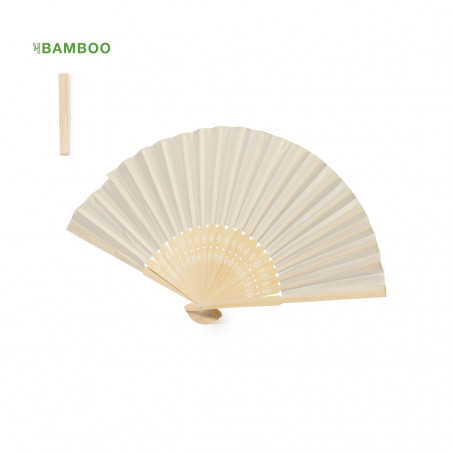 Ventilatore in colore naturale e legno di bambù per l estate - Claren Fan