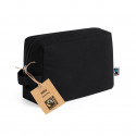 Beauty case nero con manico da regalare - Borsa da toilette Hinu Fairtrade