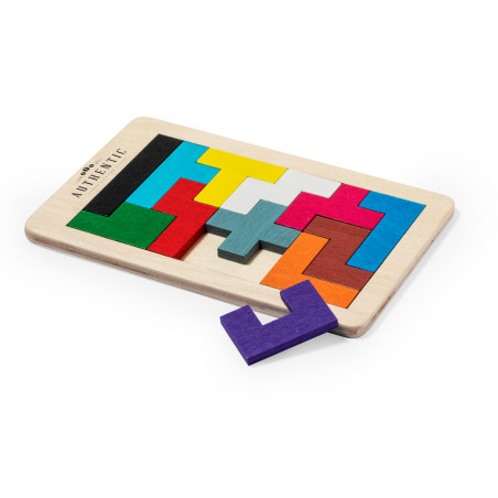 Puzzle Tetris in legno con pezzi colorati - Puzzle Tetris in legno con pezzi colorati