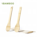 Utensili da insalata in legno di bambù da asporto