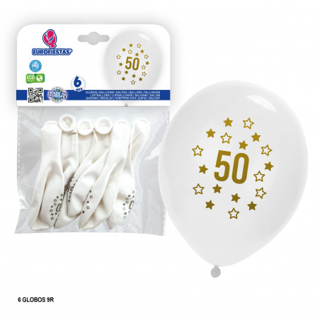 Palloncini 50° anniversario bianchi