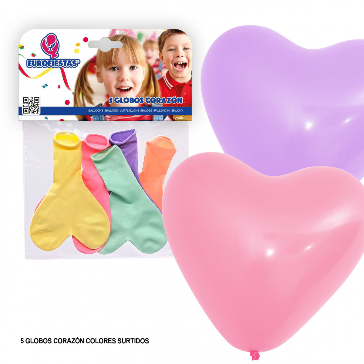 Palloncini a forma di cuore per decorare le feste