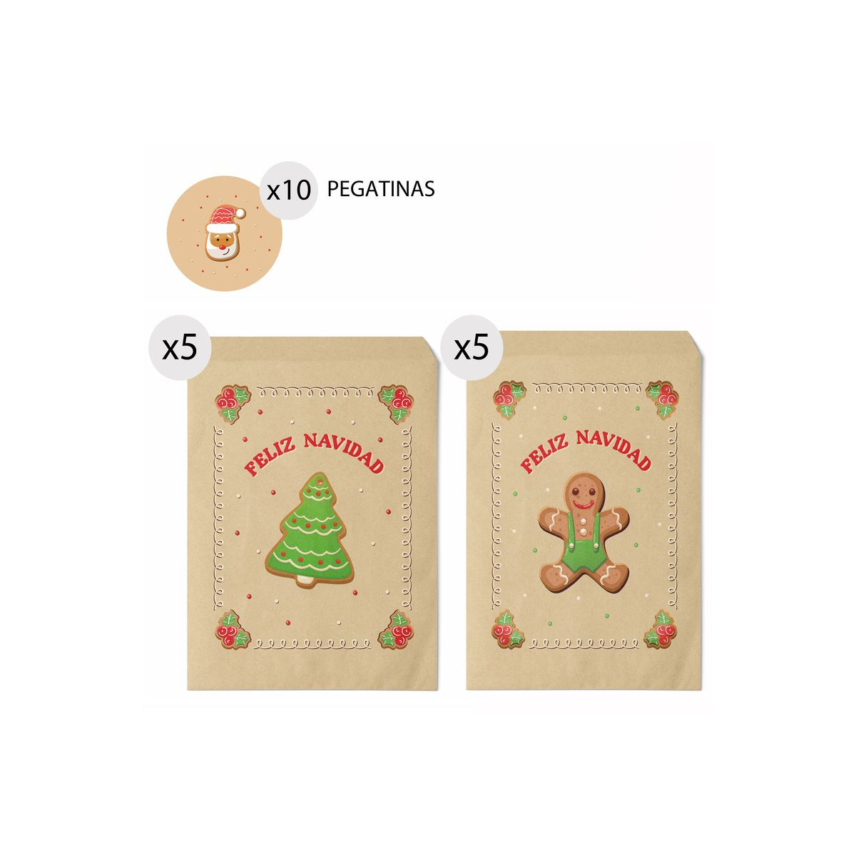 Buste regalo 16x24 per Natale Dolce Natale 10 unità