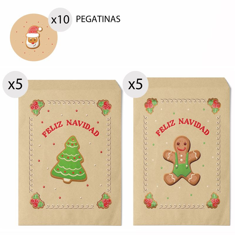 Buste regalo 16x24 per Natale Dolce Natale 10 unità