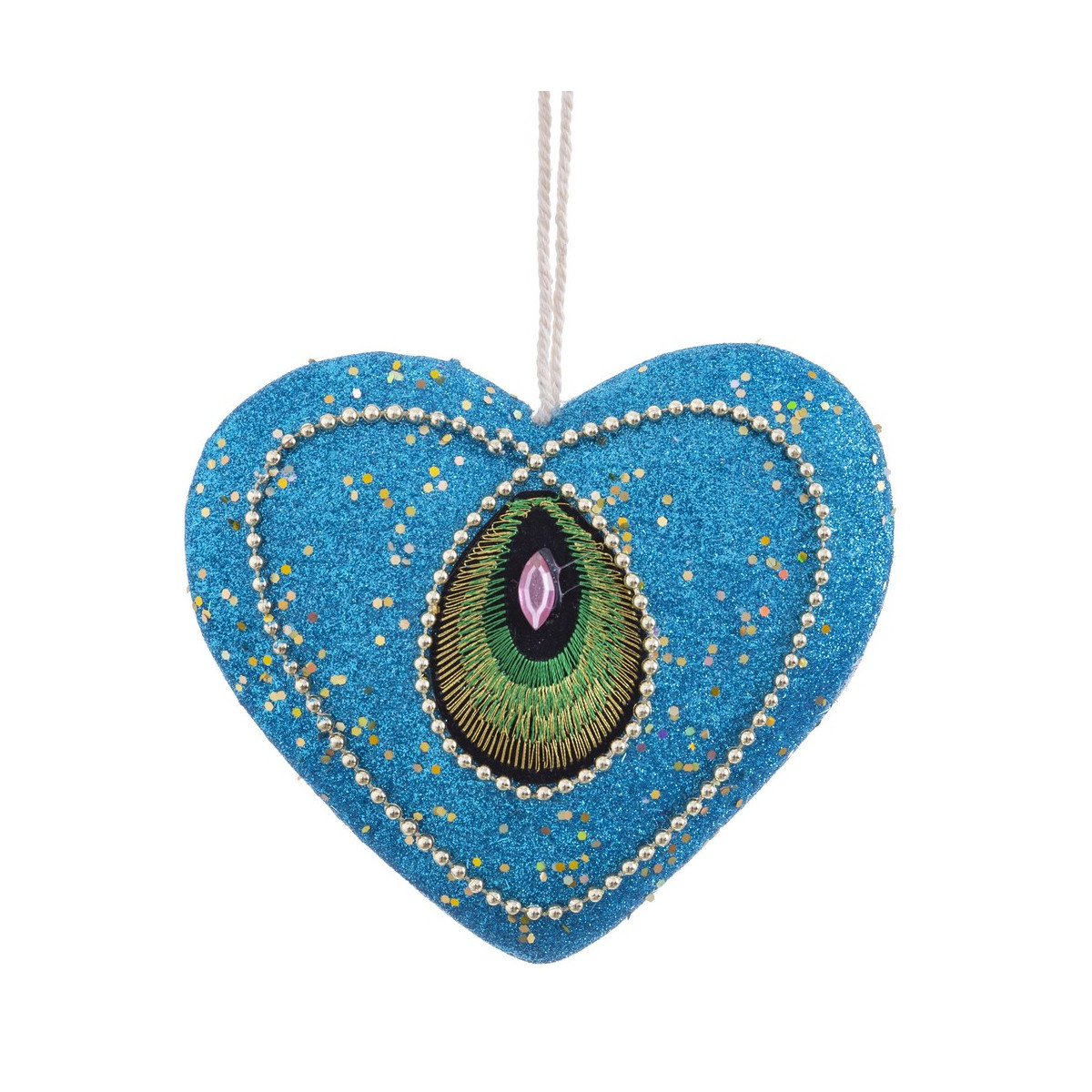 Colgante corazón polyfoam azul