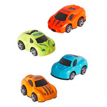 Set di 4 auto sportive giocattolo in miniatura