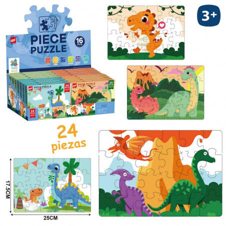 Puzzle per bambini con dinosauri da 24 pezzi