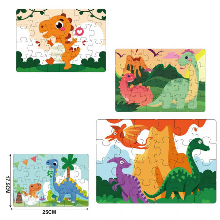 Puzzle per bambini con dinosauri da 24 pezzi