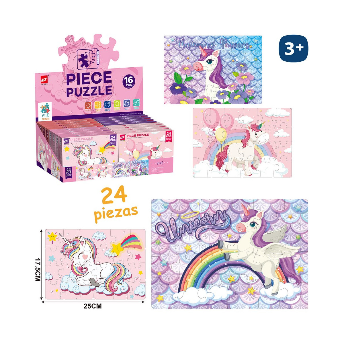 Puzzle per bambini con unicorno da 24 pezzi