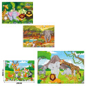 Puzzle da 24 pezzi con animali selvatici, bambini della giungla