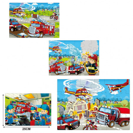 Puzzle per bambini da 24 pezzi del pompiere da regalare