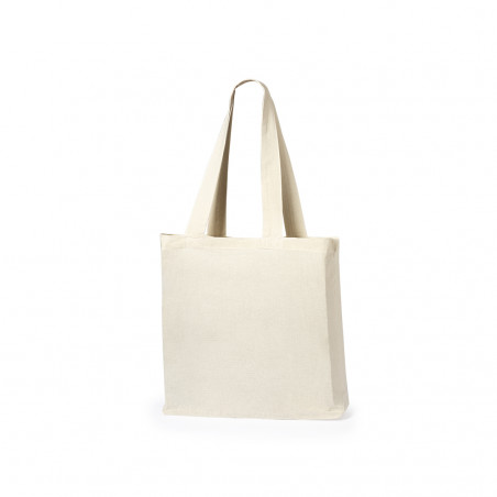 Borsa tote in cotone bianco con manici rinforzati da regalare