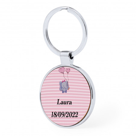 modello personalizzato tazza per battesimo baby shower elefante rosa personalizzato testo nome