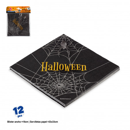 Tovaglioli di Halloween in confezione da 12 unità 33 x 33 cm