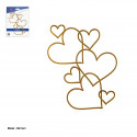 Cake topper con cuori intrecciati in colore oro