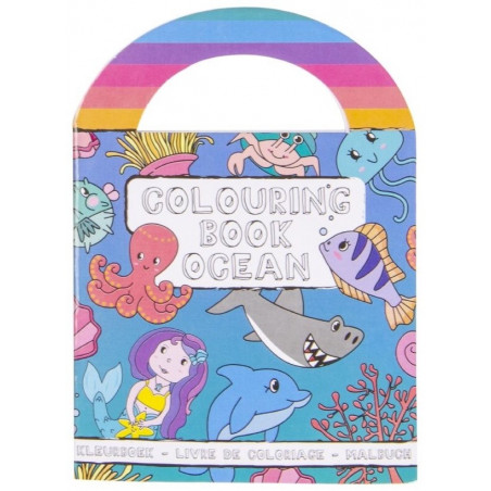 Libro da colorare con adesivi e matite colorate in borsa personalizzata per ragazze e ragazzi