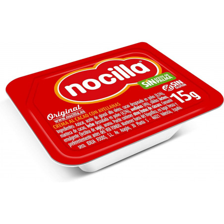 Nocilla mini 15 gr con cucchiaio biscotto in busta trasparente con adesivo personalizzato halloween per i dettagli