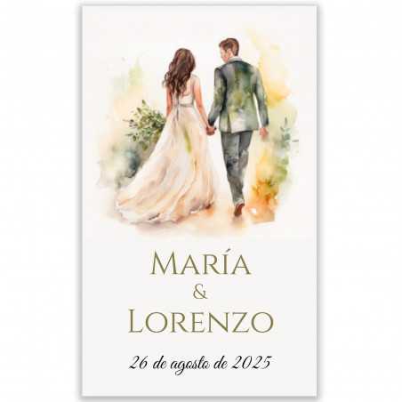 Adesivo personalizzato sposi 3x5 cm per i dettagli del matrimonio