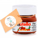 Nutella 25 gr. con cartellino personalizzato per i dettagli del battesimo