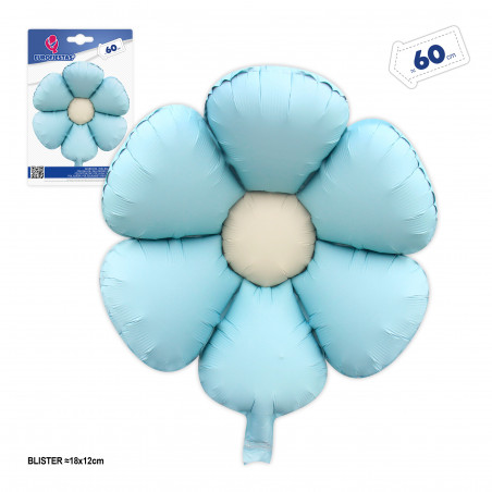 Palloncino a forma di fiore azzurro