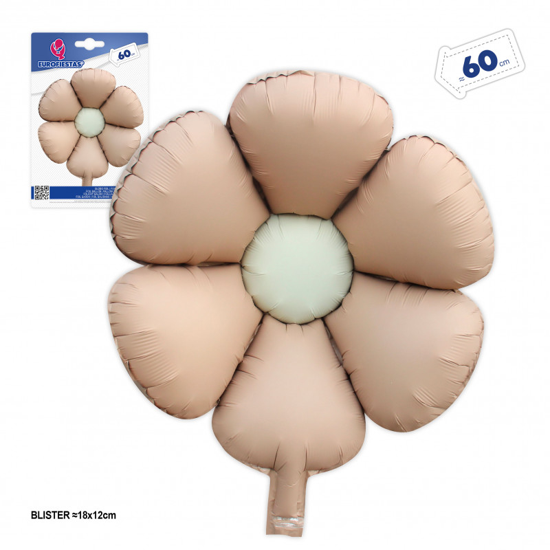 Palloncino beige a forma di fiore da decorare