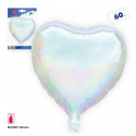 Palloncino a forma di cuore in foil iridescente