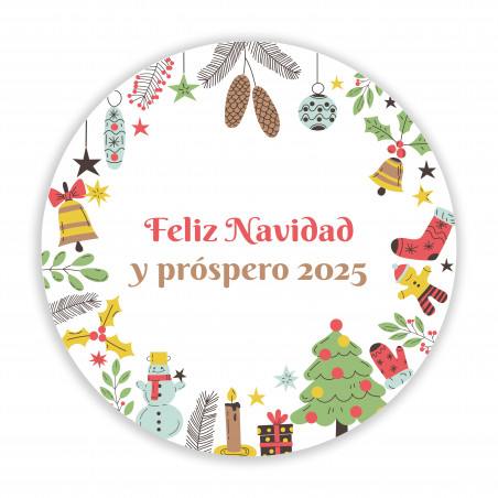 Portacandele a forma di albero di natale in sacchetto rustico con cartellino con adesivo natalizio personalizzato